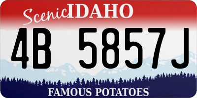 ID license plate 4B5857J