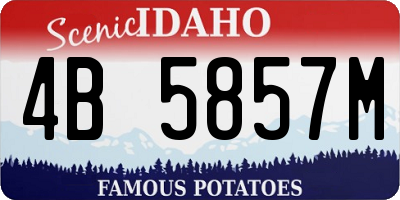 ID license plate 4B5857M