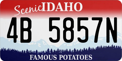 ID license plate 4B5857N