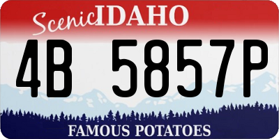 ID license plate 4B5857P