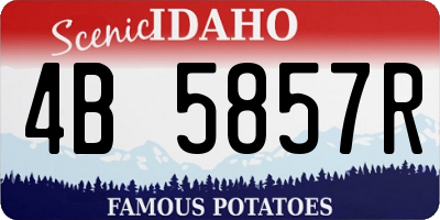 ID license plate 4B5857R