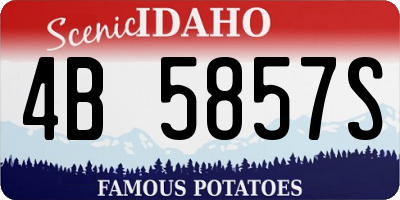 ID license plate 4B5857S