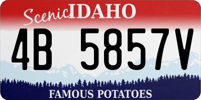 ID license plate 4B5857V