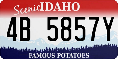 ID license plate 4B5857Y