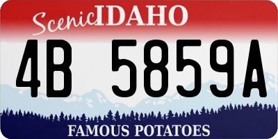ID license plate 4B5859A