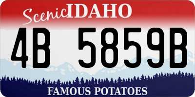 ID license plate 4B5859B