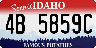 ID license plate 4B5859C