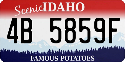 ID license plate 4B5859F