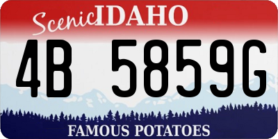 ID license plate 4B5859G