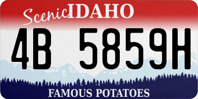 ID license plate 4B5859H
