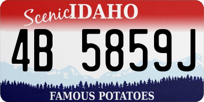 ID license plate 4B5859J
