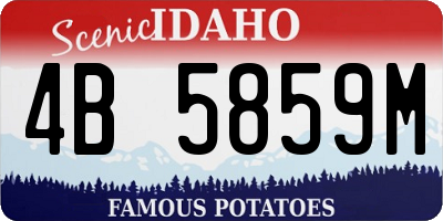 ID license plate 4B5859M