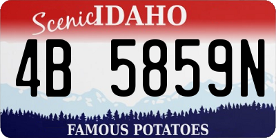 ID license plate 4B5859N