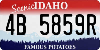 ID license plate 4B5859R