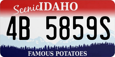 ID license plate 4B5859S