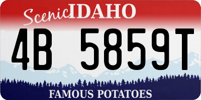 ID license plate 4B5859T