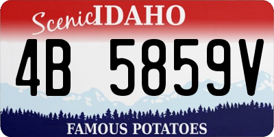 ID license plate 4B5859V