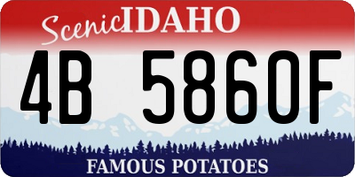 ID license plate 4B5860F