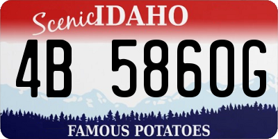 ID license plate 4B5860G