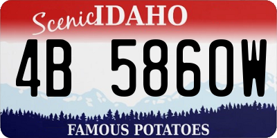 ID license plate 4B5860W