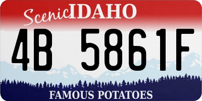 ID license plate 4B5861F
