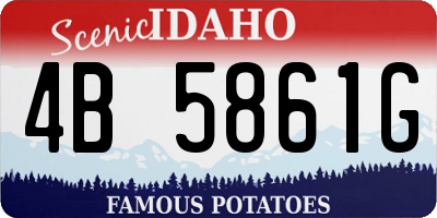 ID license plate 4B5861G