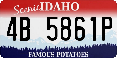 ID license plate 4B5861P