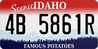 ID license plate 4B5861R