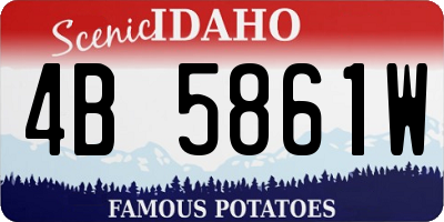 ID license plate 4B5861W