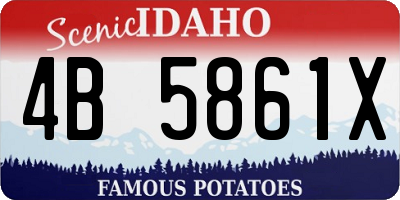 ID license plate 4B5861X