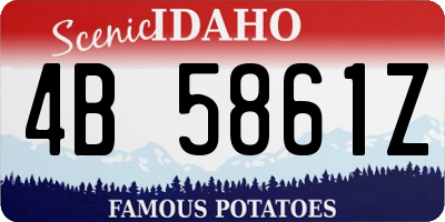 ID license plate 4B5861Z