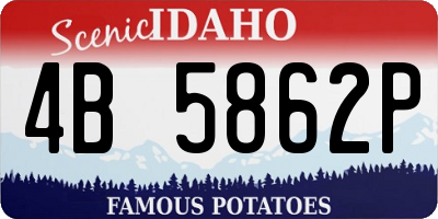 ID license plate 4B5862P
