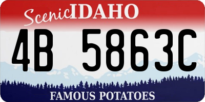 ID license plate 4B5863C