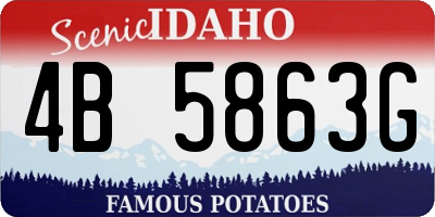 ID license plate 4B5863G