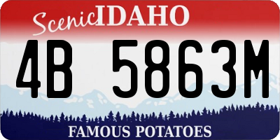 ID license plate 4B5863M