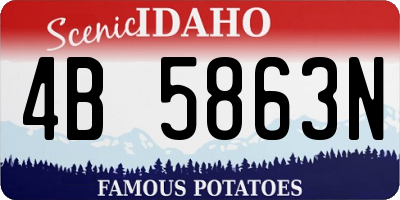 ID license plate 4B5863N