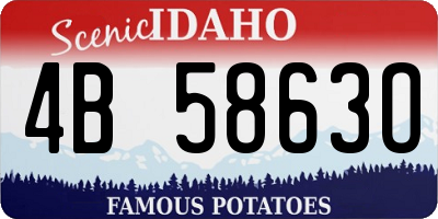ID license plate 4B5863O