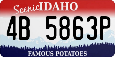 ID license plate 4B5863P