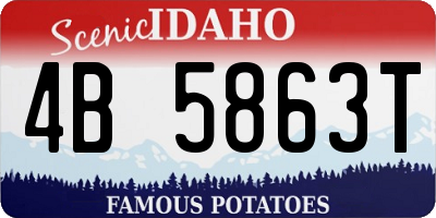 ID license plate 4B5863T