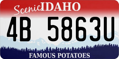 ID license plate 4B5863U