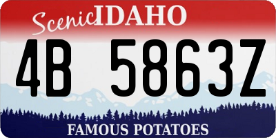 ID license plate 4B5863Z