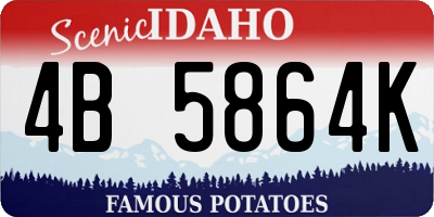 ID license plate 4B5864K