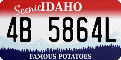 ID license plate 4B5864L