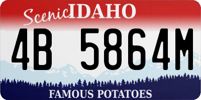 ID license plate 4B5864M