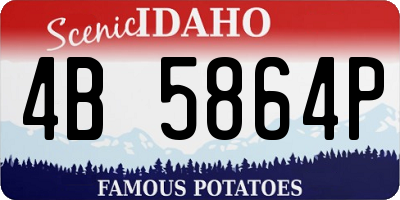 ID license plate 4B5864P