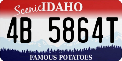 ID license plate 4B5864T