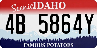 ID license plate 4B5864Y