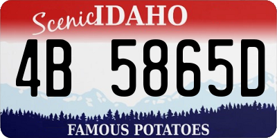 ID license plate 4B5865D