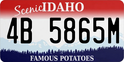 ID license plate 4B5865M
