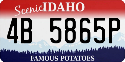 ID license plate 4B5865P